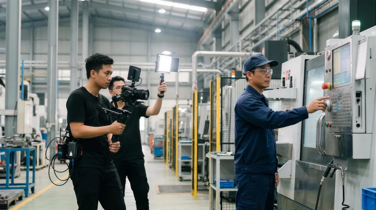 Engineers on a manufacturing floor in southern Vietnam